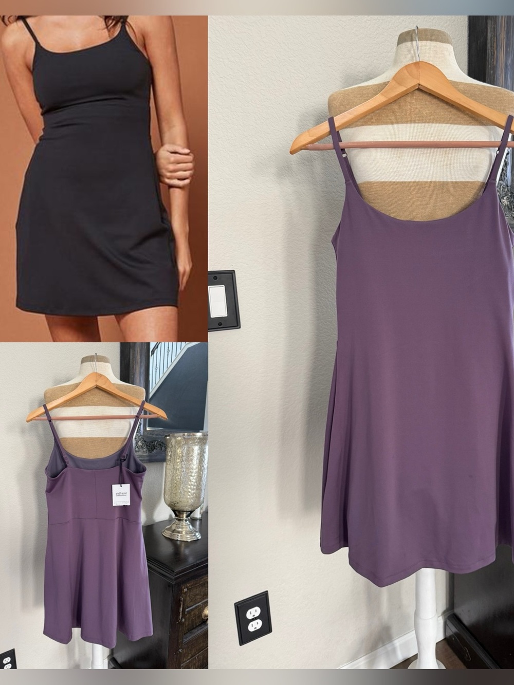Girlfriend Collective Juliet strappy training sporty athletic dress workout L